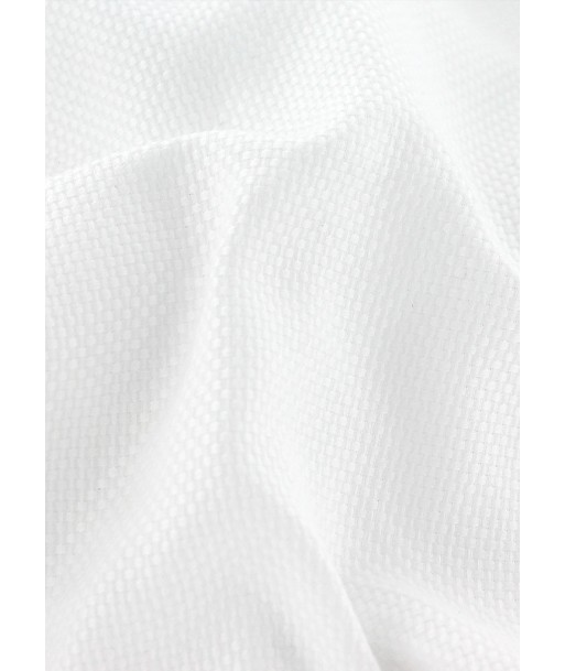 Chemise en natté blanc col français pour bénéficier 