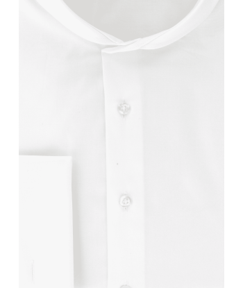 Chemise blanche col cutaway à poignets mousquetaires la chaussure