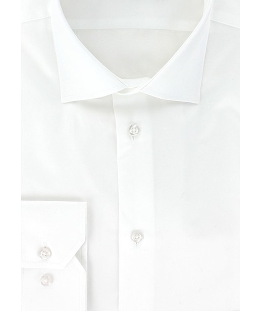 White cotton satin fitted shirt d'Europe débarque