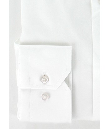 White cotton satin fitted shirt d'Europe débarque