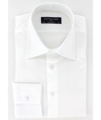 Fitted shirt with French collar in white cotton satin Comment ça marche