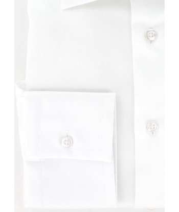 Fitted shirt with French collar in white cotton satin Comment ça marche