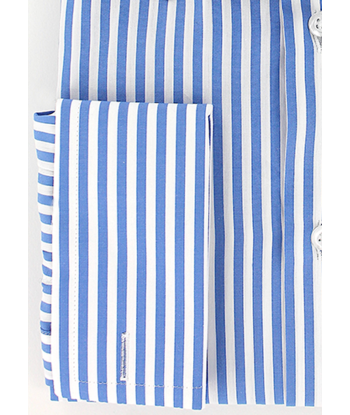 Classic blue striped shirt with French cuffs outlet