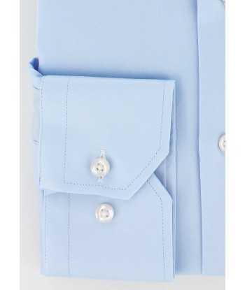 Sky blue fitted shirt ouvre sa boutique