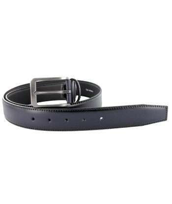 Navy leather belt livraison gratuite