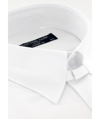 White dobby tab collar shirt Pour