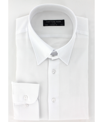 White dobby tab collar shirt Pour