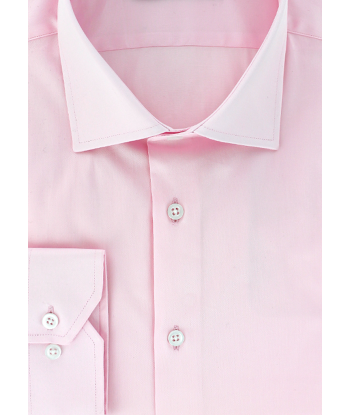 Pale pink cotton satin shirt sur le site 