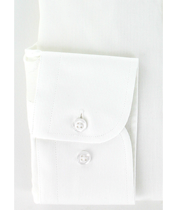 White piqué cotton shirt with tab collar pas cher