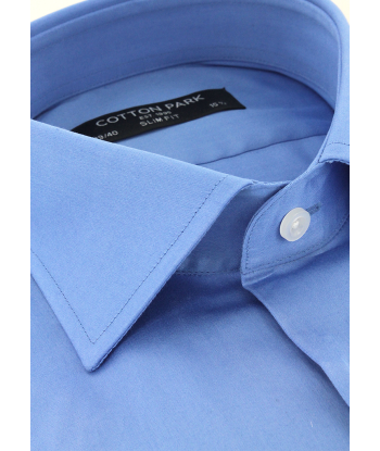 Lavender blue cotton satin shirt Paris Déstockage Promo