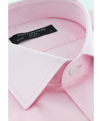 Pale pink cotton satin shirt sur le site 