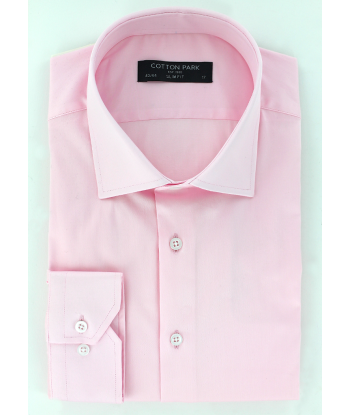 Pale pink cotton satin shirt sur le site 