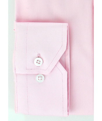 Pale pink cotton satin shirt sur le site 