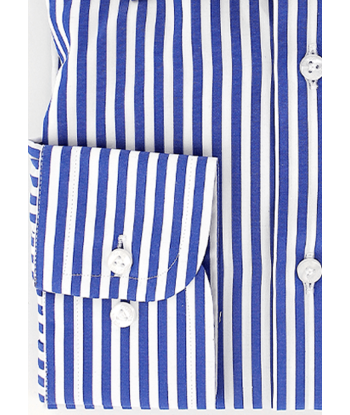 Double-twisted shirt with blue stripes Profitez des Offres !