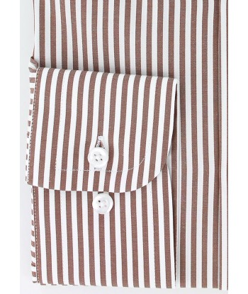 Brown stick stripe classic shirt de France