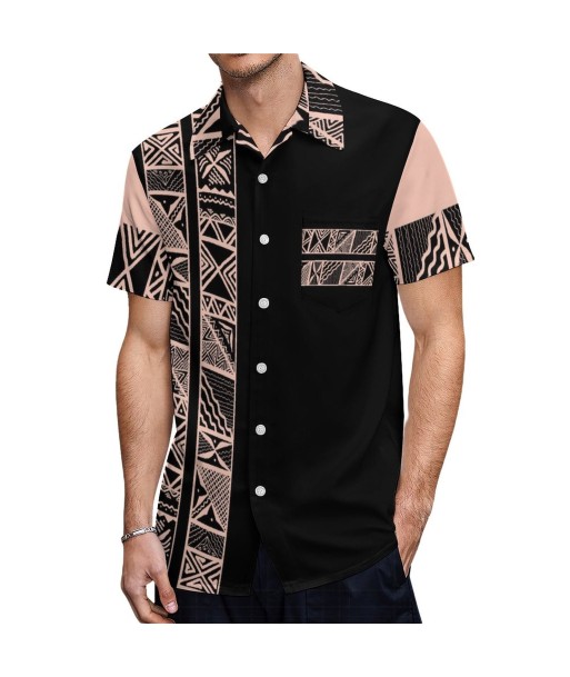 Chemise hévi bicolore noir/saumon imprimé gatu 50% de réduction en Octobre 2024