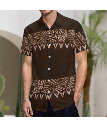 Chemise hévi marron imprimée gatu en linge