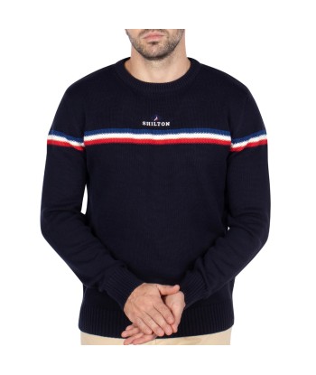 Pull col rond tricolore Profitez des Offres !