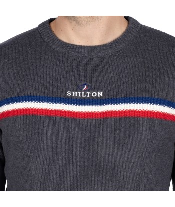 Pull col rond tricolore Paris Déstockage Promo