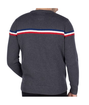 Pull col rond tricolore Paris Déstockage Promo