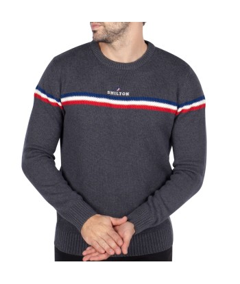 Pull col rond tricolore Paris Déstockage Promo