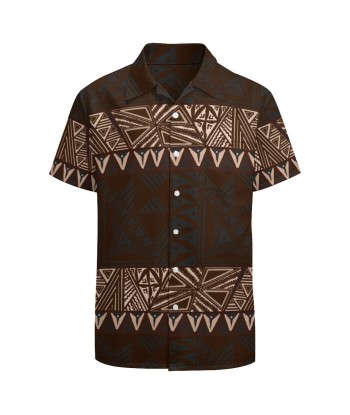 Chemise hévi marron imprimée gatu en linge