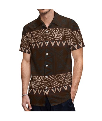 Chemise hévi marron imprimée gatu en linge