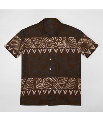 Chemise hévi marron imprimée gatu en linge