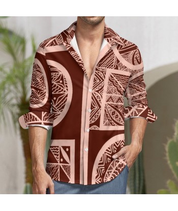 Chemise mata saumon imprimée tapa de France